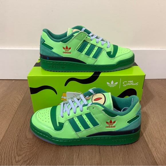 Adidas The Simpsons Forum 84 Low CL Lime Green / Unisex / Brand New in Box - Picture 2 of 8